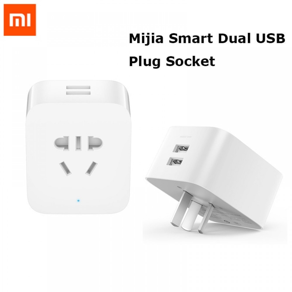 Xiaomi Mijia Smart Plug Socket Enhanced Dual USB Fast Charger ZigBee/Basic Socket No USB Wireless WiFi Mi Home APP Control H25