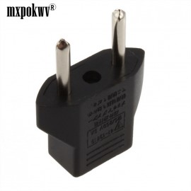 1Pcs EU Plug Adapter 2 Pin to EU 2 Round Pin Plug Socket Input AC 110V-250V 10A Travel Plug Converter Power Adapters 220V