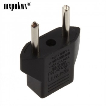 1Pcs EU Plug Adapter 2 Pin to EU 2 Round Pin Plug Socket Input AC 110V-250V 10A Travel Plug Converter Power Adapters 220V