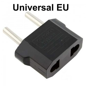 1Pcs EU Plug Adapter 2 Pin to EU 2 Round Pin Plug Socket Input AC 110V-250V 10A Travel Plug Converter Power Adapters 220V