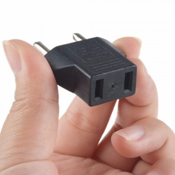1Pcs EU Plug Adapter 2 Pin to EU 2 Round Pin Plug Socket Input AC 110V-250V 10A Travel Plug Converter Power Adapters 220V