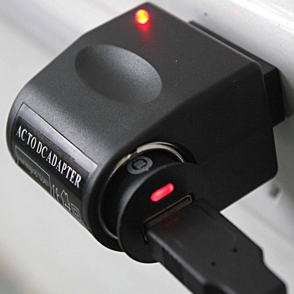 AC 220V to DC 12V Car Cigarette Lighter Wall Power Socket Plug Adapter AC to DC Electrical Converter Voltage Inverter US EU Plug