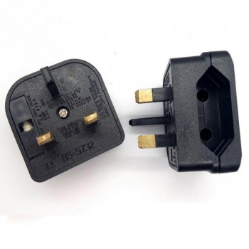 New European Euro EU 2 Pin to UK 3Pin Plug Adapter Power Socket Travel Converter Z09 Drop ship #0827
