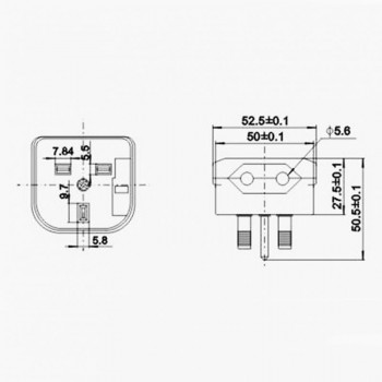 New European Euro EU 2 Pin to UK 3Pin Plug Adapter Power Socket Travel Converter Z09 Drop ship #0827