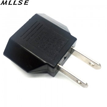 MLLSE 2pcs/lot Black Universal Travel Power Plug Adapter EU EURO to US USA Adaptor Converter AC Power Plug Adaptor Connector