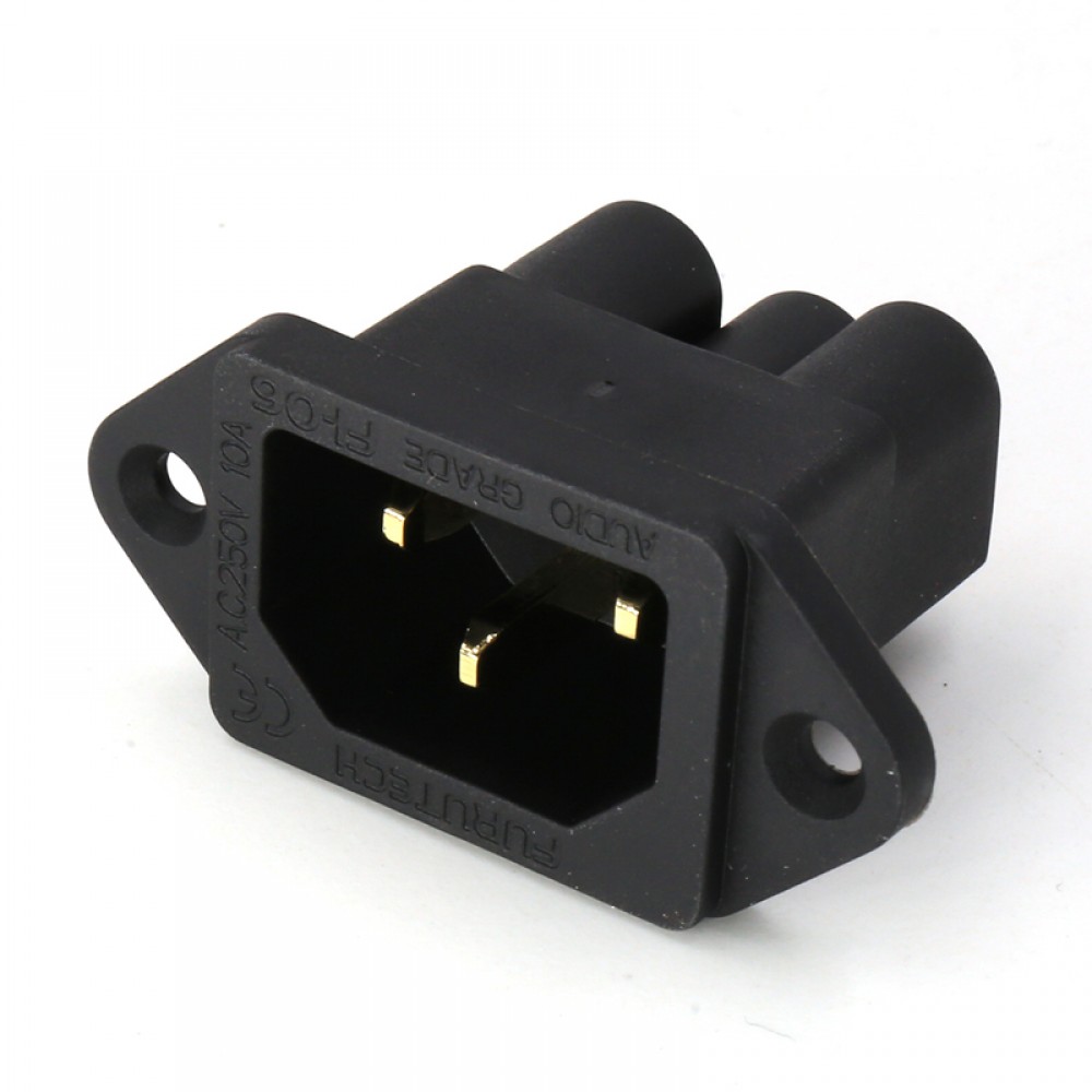 Free shipping 2pcs moonsaudio AC FI-06(G) IEC Inlet Socket pure copper Gold Plated HIFI Power