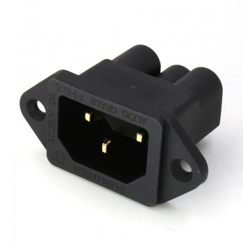 Free shipping 2pcs moonsaudio AC FI-06(G) IEC Inlet Socket pure copper Gold Plated HIFI Power