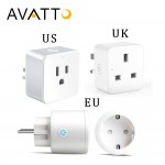 AVATTO 16A Smart Plug with Alexa,Google Home Audio Wireless Control, EU/UK/US Wifi Smart Socket Outlet with Android IOS Phone