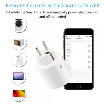 AVATTO 16A Smart Plug with Alexa,Google Home Audio Wireless Control, EU/UK/US Wifi Smart Socket Outlet with Android IOS Phone