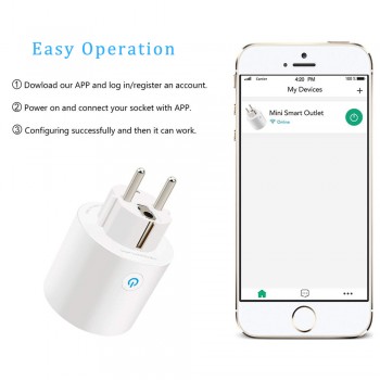 AVATTO 16A Smart Plug with Alexa,Google Home Audio Wireless Control, EU/UK/US Wifi Smart Socket Outlet with Android IOS Phone