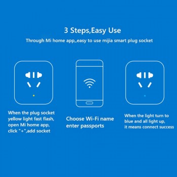2018 New Arrive Xiaomi Mijia WiFi Smart Socket Plug WiFi Version Wireless Remote Socket Adaptor Power on and off with phone