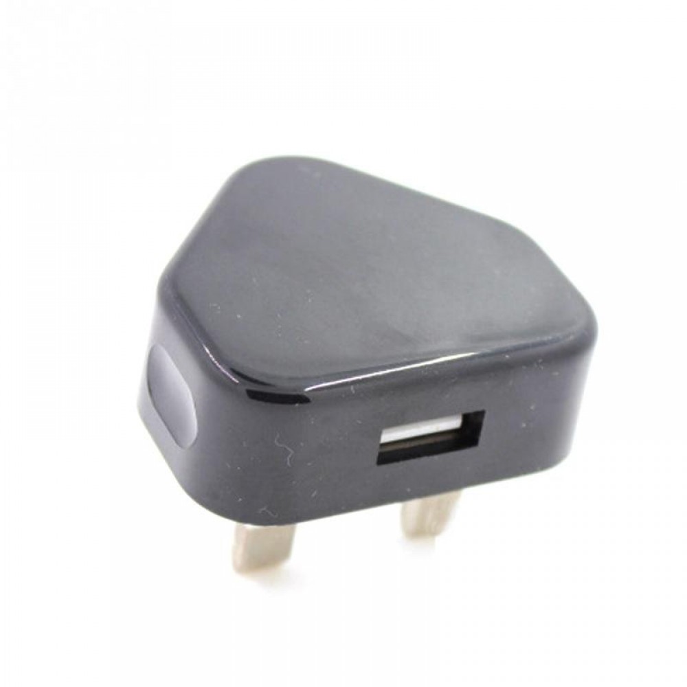 NEW HOT SALES UK Plug Mains Wall 3 Pin USB Power Adaptor Charger For Mobile Cell Phone 47.72*37.45mm