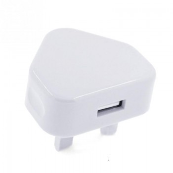 NEW HOT SALES UK Plug Mains Wall 3 Pin USB Power Adaptor Charger For Mobile Cell Phone 47.72*37.45mm