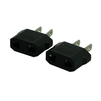 Good Sale Voberry 2pcs European to American Outlet Plug Adapter EU to US Adapter Apr 14
