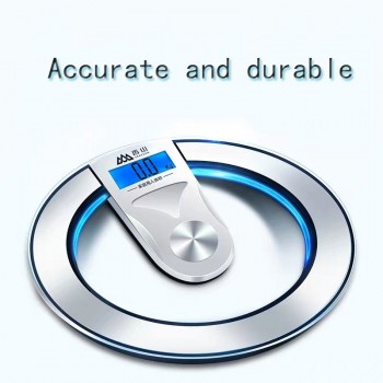 33*33cm Silver Round 150kg Smart Home Digital Electronic Bathroom Scales Display LED body Floor Balance Health Scale