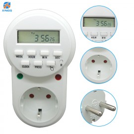 EU European Smart Intelligent Programmable Electrical Power Socket Outlet With Weekly Digital Timer Switch Plug Adaptor Adapter