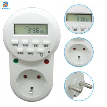 EU European Smart Intelligent Programmable Electrical Power Socket Outlet With Weekly Digital Timer Switch Plug Adaptor Adapter