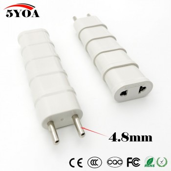 US USA to EU EURO Europe Travel Power Schuko Plug Adapter Charger Converter for USA converter White