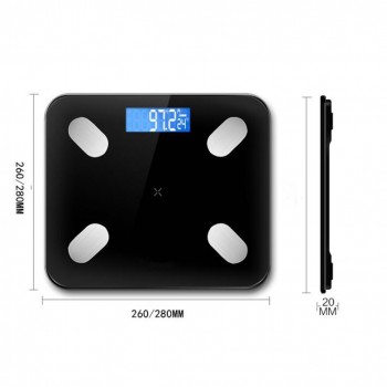 28cm Oversized Body Fat Scale Floor Scientific Smart Electronic LED Digital Weight Bluetooth APP Android IOS Without Batteries