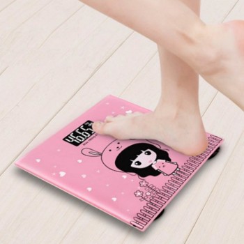Cute Girl Bathroom Body Scales Glass Smart Household Electronic Digital Floor Weight Balance Bariatric LCD Display 180KG/100G