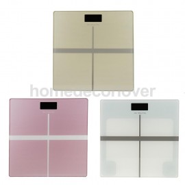 Electronic LCD Digital Bathroom Smart Weight Weighing Scale Personal Heath Body Fitness Scale Slim Glass 400lb/180kg