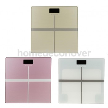 Electronic LCD Digital Bathroom Smart Weight Weighing Scale Personal Heath Body Fitness Scale Slim Glass 400lb/180kg