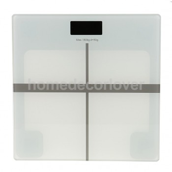 Electronic LCD Digital Bathroom Smart Weight Weighing Scale Personal Heath Body Fitness Scale Slim Glass 400lb/180kg