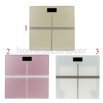 Electronic LCD Digital Bathroom Smart Weight Weighing Scale Personal Heath Body Fitness Scale Slim Glass 400lb/180kg