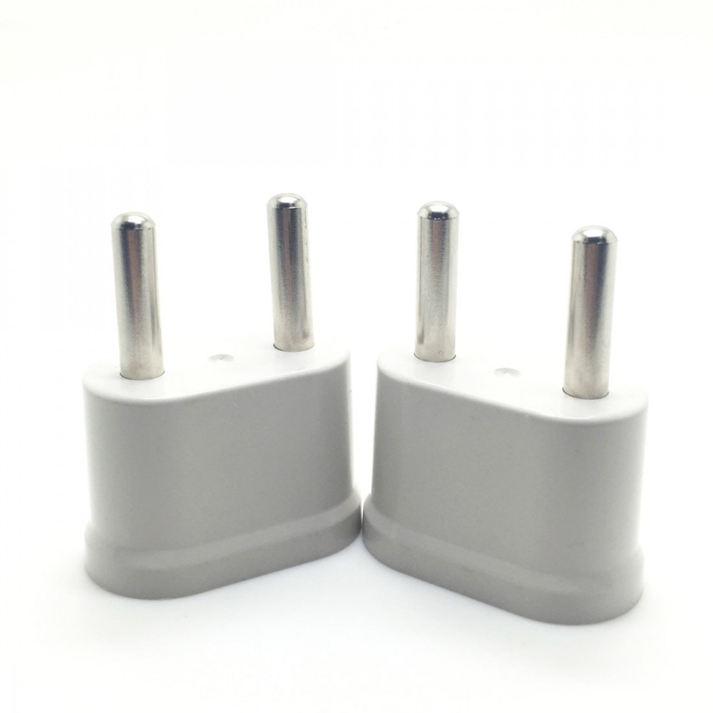 MAIF New Arrival 2pcs US USA to EU EURO Europe Travel Power Plug Adapter Charger Converter for USA converter White
