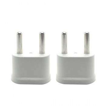 MAIF New Arrival 2pcs US USA to EU EURO Europe Travel Power Plug Adapter Charger Converter for USA converter White