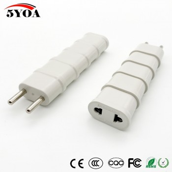 2pcs US USA to EU EURO Europe Travel Power Plug Adapter Charger Converter for USA converter White