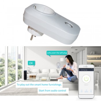 2018 New WIFI Smart Plug Smart Switch Socket EU Plug Audio Control Smart Timing Socket Wireless Outlet Voice Intelligent Control