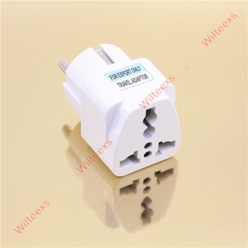 WILTEEXS 1 PC New Arrival 2017 Best Price Universal UK US AU to EU AC Power Socket Plug Travel Charger Adapter Converter WHITE