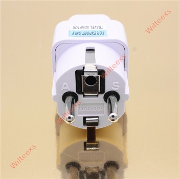 WILTEEXS 1 PC New Arrival 2017 Best Price Universal UK US AU to EU AC Power Socket Plug Travel Charger Adapter Converter WHITE