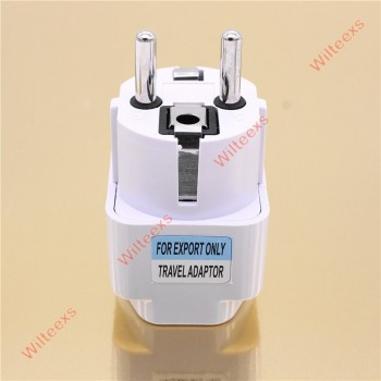 WILTEEXS 1 PC New Arrival 2017 Best Price Universal UK US AU to EU AC Power Socket Plug Travel Charger Adapter Converter WHITE
