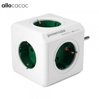Allocacoc PowerCube Socket DE Plug 5 Outlets Power Strip Switch Adapter 16A 250V