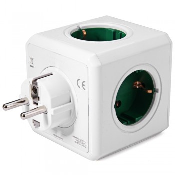 Allocacoc PowerCube Socket DE Plug 5 Outlets Power Strip Switch Adapter 16A 250V
