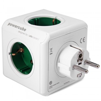 Allocacoc PowerCube Socket DE Plug 5 Outlets Power Strip Switch Adapter 16A 250V