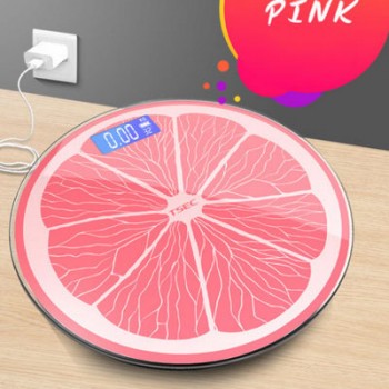 30CM 180KG Lemon Charging Precision Electronic Bathroom Scales In The Adult Human Weighing Meter To Lose Weight Device
