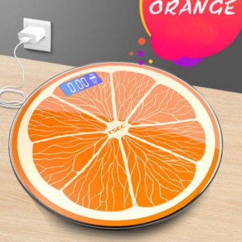 30CM 180KG Lemon Charging Precision Electronic Bathroom Scales In The Adult Human Weighing Meter To Lose Weight Device