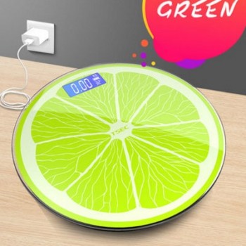 30CM 180KG Lemon Charging Precision Electronic Bathroom Scales In The Adult Human Weighing Meter To Lose Weight Device