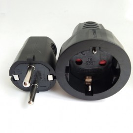 Euro Germany standard Extension Cord Connection Plug Male Female Butt plugs 16A 4.8mm AC Power Adaptor Socket Assemble plug