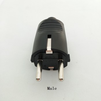 Euro Germany standard Extension Cord Connection Plug Male Female Butt plugs 16A 4.8mm AC Power Adaptor Socket Assemble plug