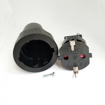 Euro Germany standard Extension Cord Connection Plug Male Female Butt plugs 16A 4.8mm AC Power Adaptor Socket Assemble plug