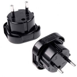 Mayitr New Black Travel UK To EU Adapters Portable 240V Euro Plug AC Power Charger Adapter Converter Socket