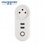 FrankEver Israel WIFI Smart Plug With Dual USB Ports Timing Socket Wireless Outlet Voice Control Work with Alexa Google home