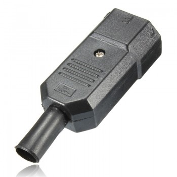 New Arrival  250V/10A Black 3 Pin IEC 320 C C14 Male Plug Rewirable Power Connector Socket ACPanel Mounting Power Inlet Socket
