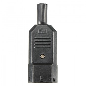 New Arrival  250V/10A Black 3 Pin IEC 320 C C14 Male Plug Rewirable Power Connector Socket ACPanel Mounting Power Inlet Socket