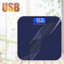 28cm Geometric Pattern Bathroom Scales Accurate Digital Charging Adult Household Health Body Scale Girls  Weigh To Meter