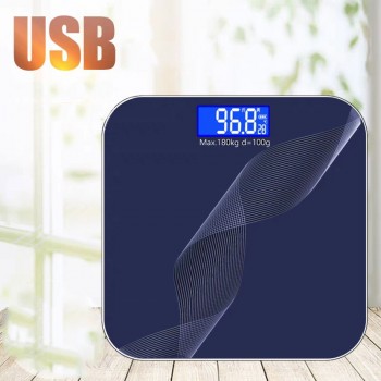 28cm Geometric Pattern Bathroom Scales Accurate Digital Charging Adult Household Health Body Scale Girls  Weigh To Meter